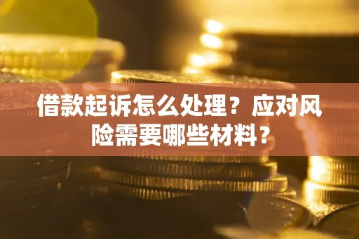 武汉借款起诉怎么处理？应对风险需要哪些材料？