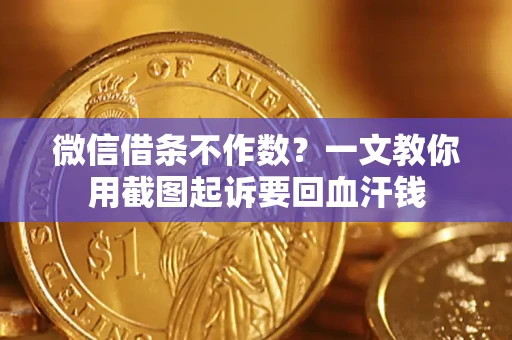 武汉微信借条不作数？一文教你用截图起诉要回血汗钱