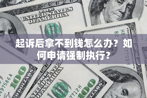 武汉起诉后拿不到钱怎么办？如何申请强制执行？
