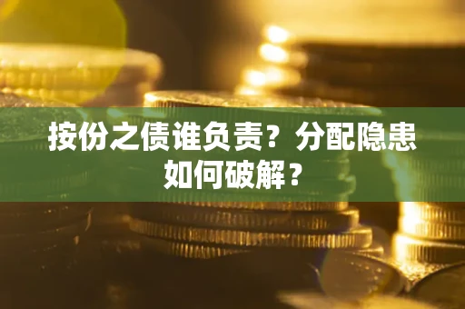 武汉按份之债谁负责？分配隐患如何破解？