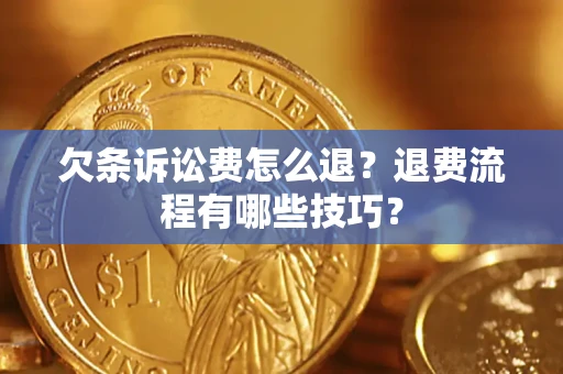 武汉欠条诉讼费怎么退？退费流程有哪些技巧？
