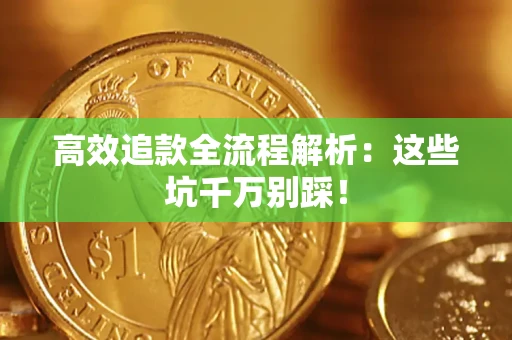 武汉高效追款全流程解析：这些坑千万别踩！