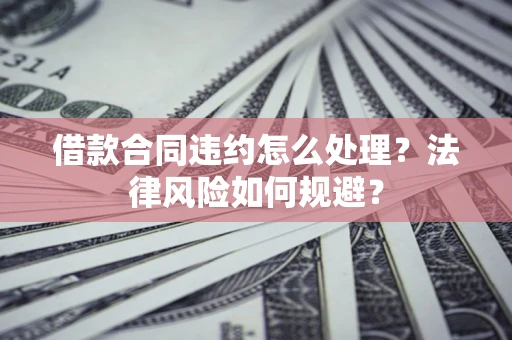 武汉借款合同违约怎么处理？法律风险如何规避？
