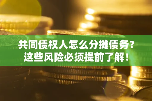 武汉共同债权人怎么分摊债务？这些风险必须提前了解！