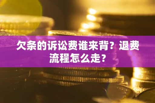 武汉欠条的诉讼费谁来背？退费流程怎么走？